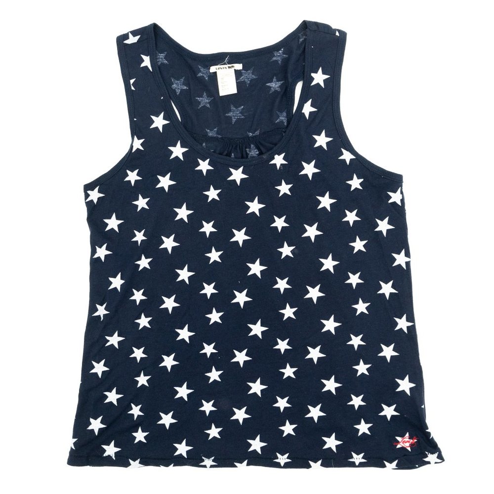 Levi's Tank Top Shirt All Over Print Stars Blue XL